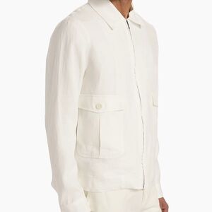 Saks Fifth Avenue COLLECTION Herrington Linen Jacket Men's White Jacket